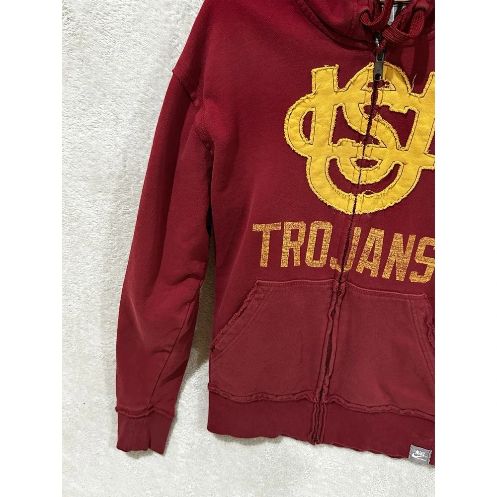 Nike USC Trojans Men's‎ Small Full Zip Hoodie Sweatshirt Dark Red Sportswear